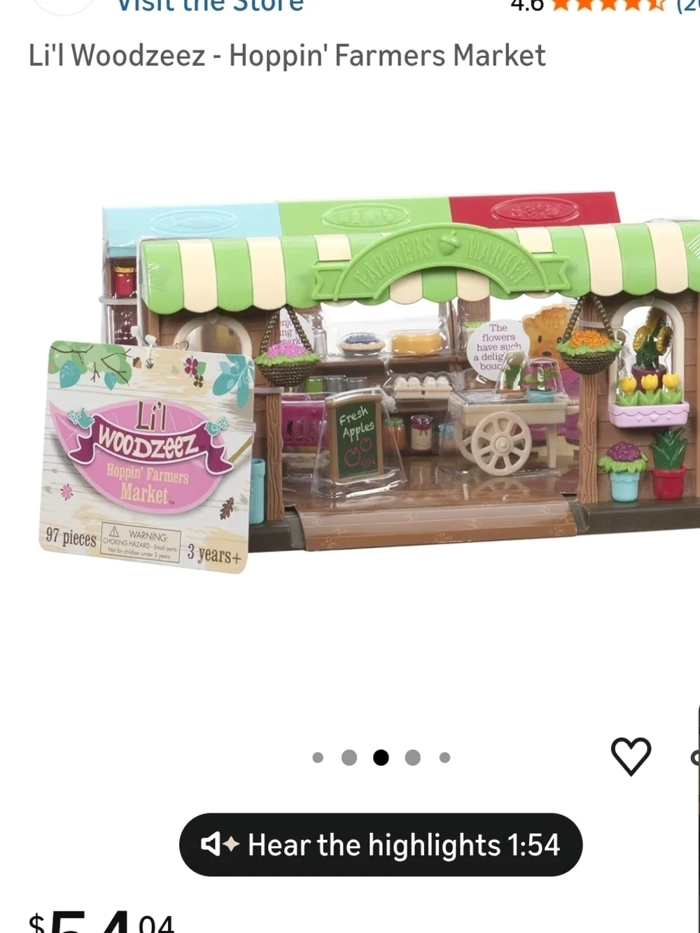 Li'l Woodzeez Playset Hoppin' Farmers Market BRAND NEW Sealed! 🔥🐻🍎🍏 - Picture 10 of 11